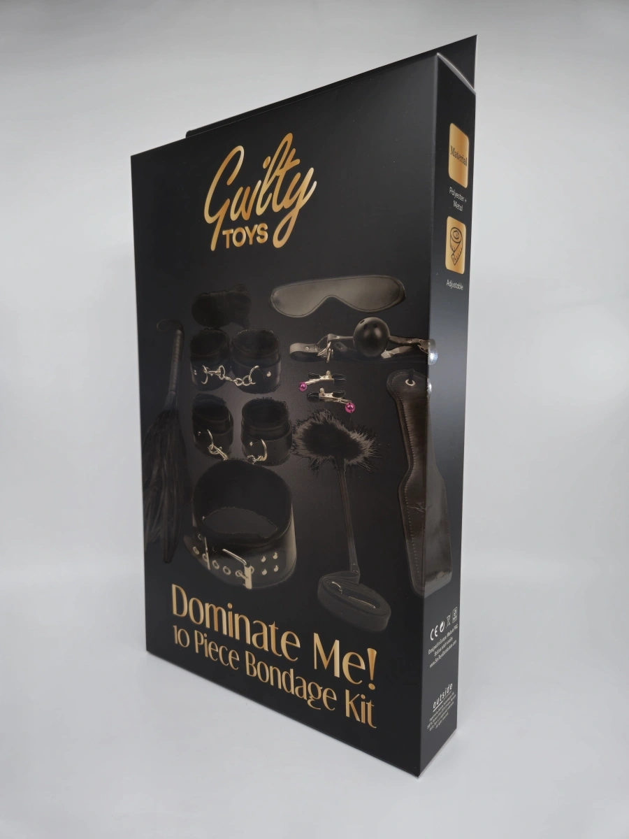 Set BDSM 10 Piese Dominate Me!, Negru, Guilty Toys, #2, Erotic24.ro