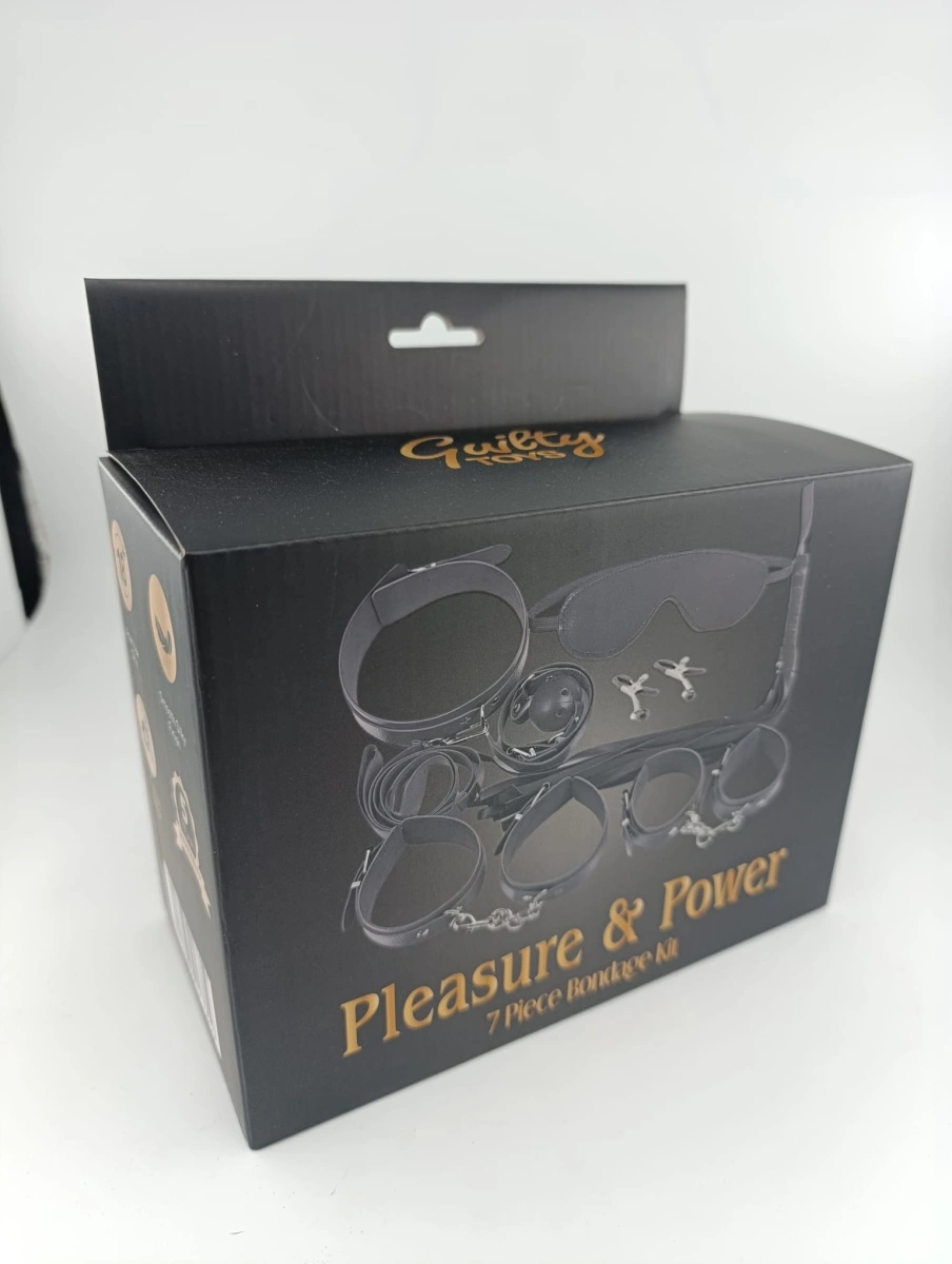 Set BDSM Pleasure & Power 7 Piese, Negru, Guilty Toys, #2, Erotic24.ro