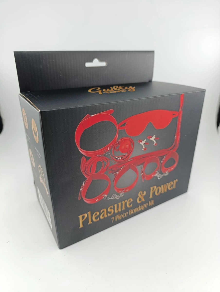Set BDSM Pleasure & Power 7 Piese, Rosu, Guilty Toys, #2, Erotic24.ro