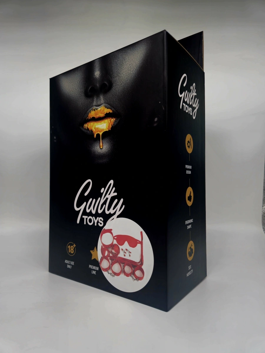 Set BDSM Love Player 7 Piese, Rosu, Guilty Toys, #2, Erotic24.ro