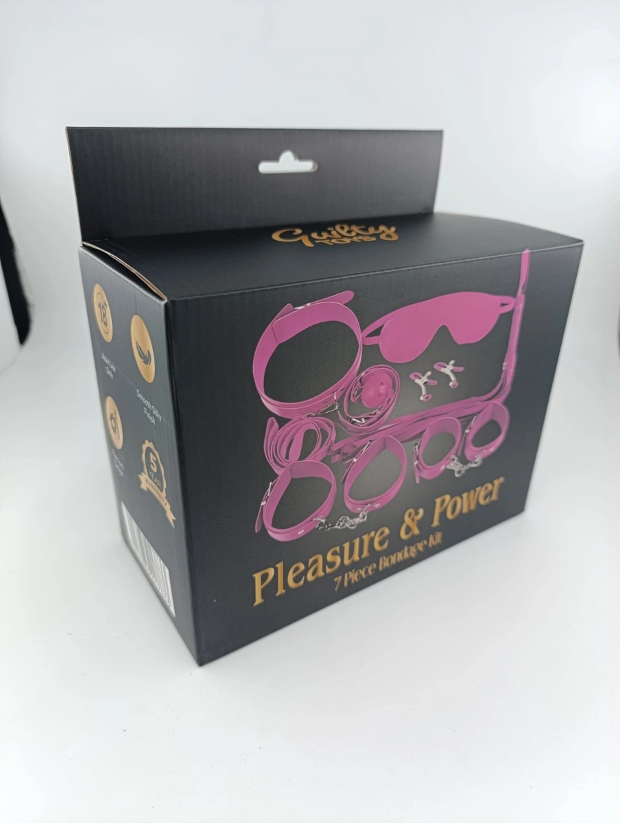Set BDSM Pleasure & Power 7 Piese, Roz, Guilty Toys, #2, Erotic24.ro