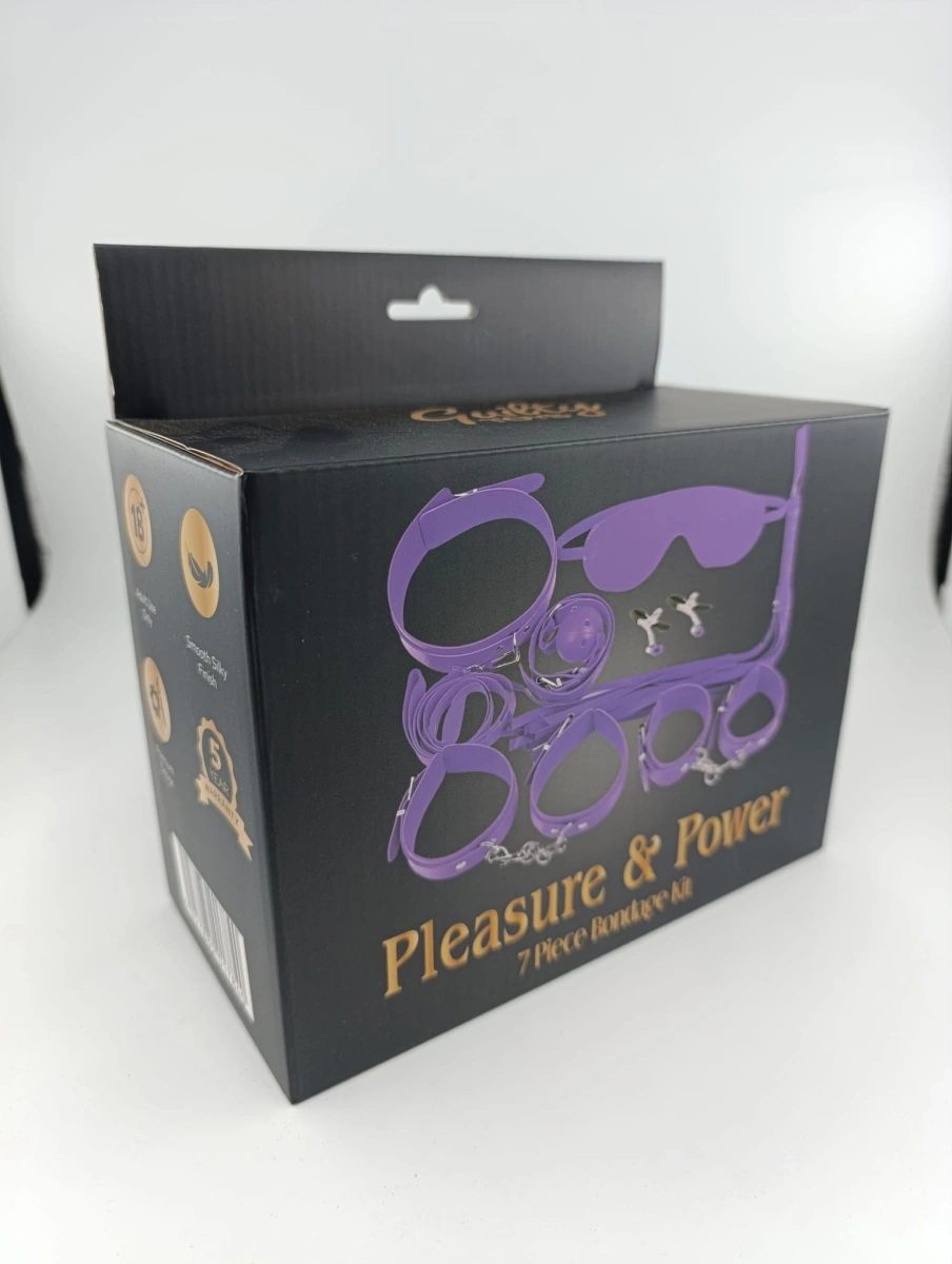 Set BDSM Pleasure & Power 7 Piese, Mov, Guilty Toys, #2, Erotic24.ro