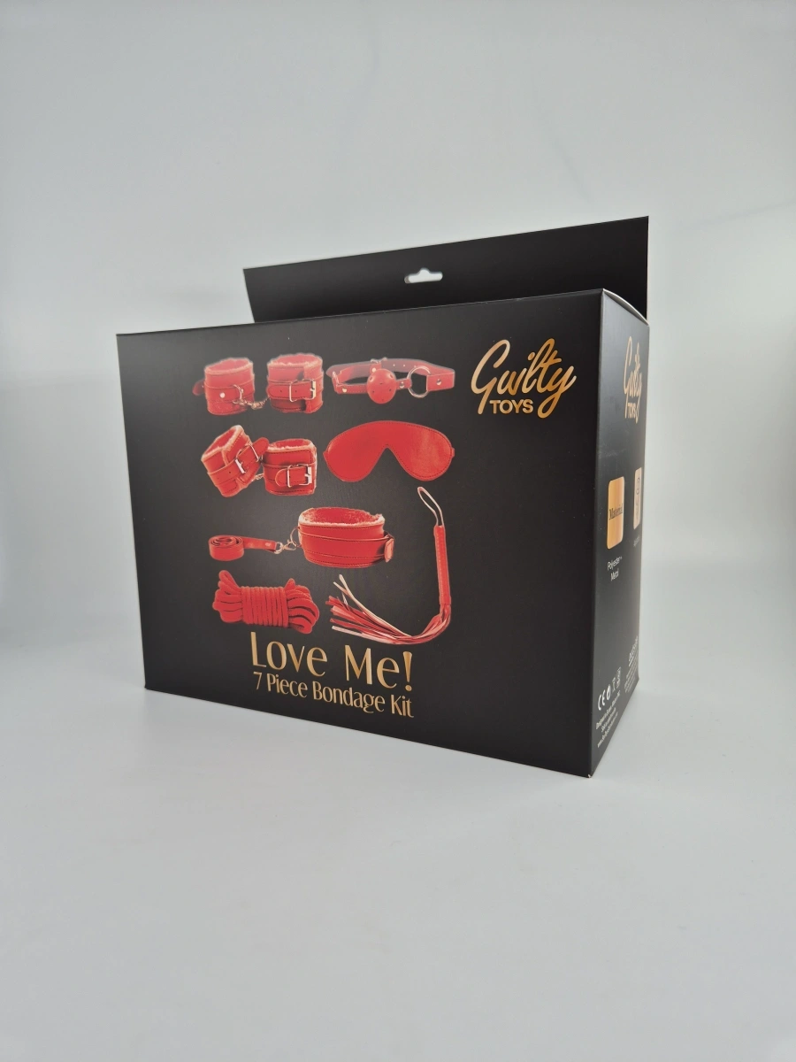 Set BDSM 7 Piese Love Me!, Rosu, Guilty Toys, #2, Erotic24.ro
