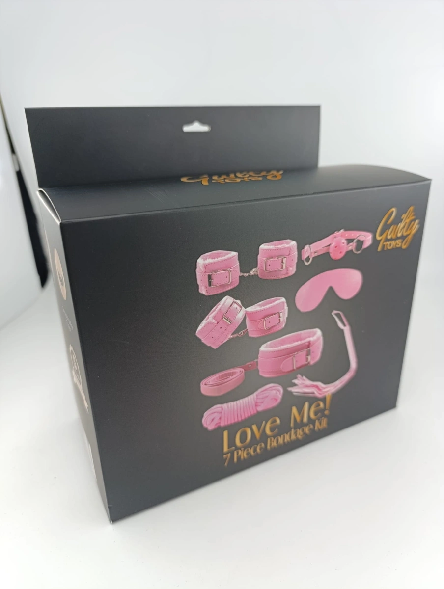 Set BDSM 7 Piese Love Me!, Pink, Guilty Toys, Nr. 2, Erotic24.ro