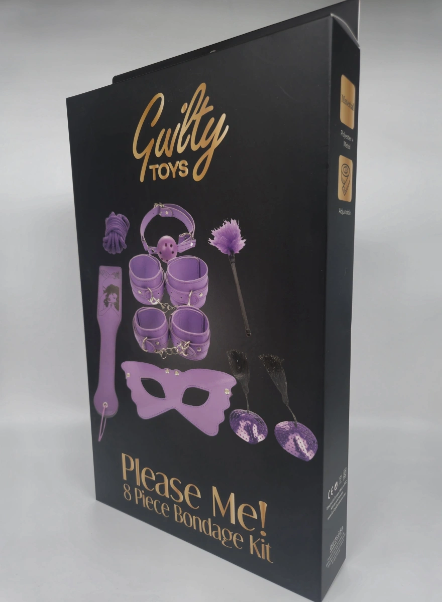 Set BDSM 8 Piese Please Me!, Mov, Guilty Toys, #2, Erotic24.ro