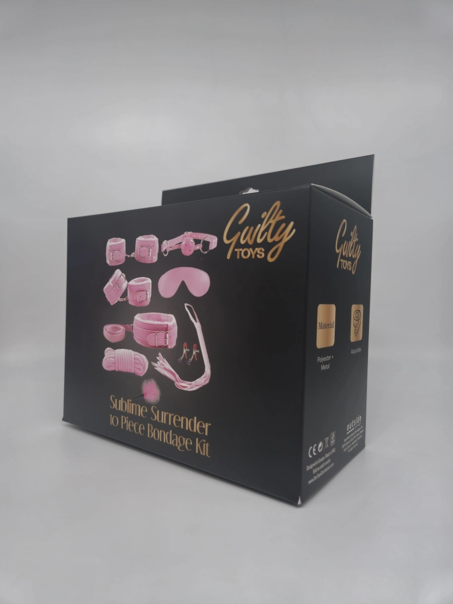 Set BDSM 10 Piese Sublime Surrender, Roz, Guilty Toys, Nr. 2, Erotic24.ro
