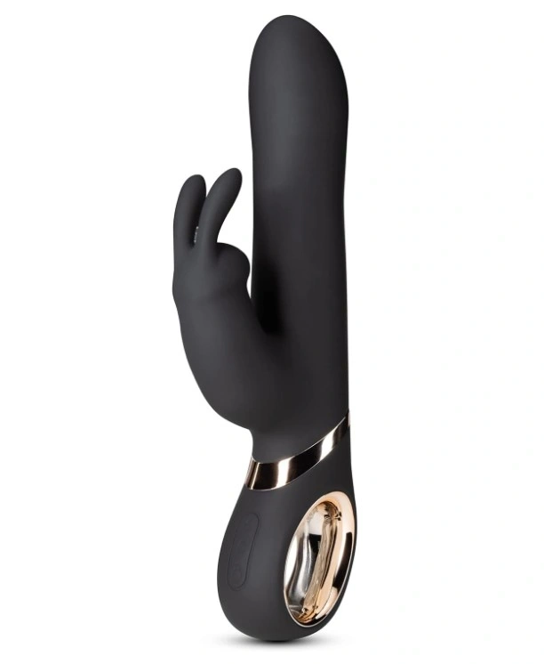 Vibrator Dolphy-Gyro, 13 Moduri Vibratii, 6 Moduri Rotatii, Silicon, USB, Negru, 23 cm, Mokko Toys