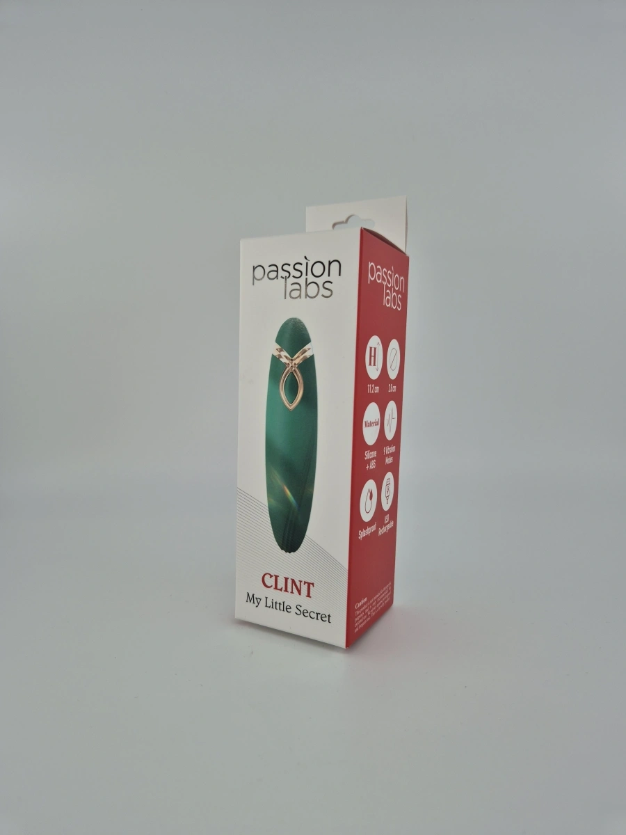 Stimulator Clint, 9 Moduri Vibratii, Silicon, USB, Verde, 11.2 cm, Passion Labs, Nr. 6, Erotic24.ro