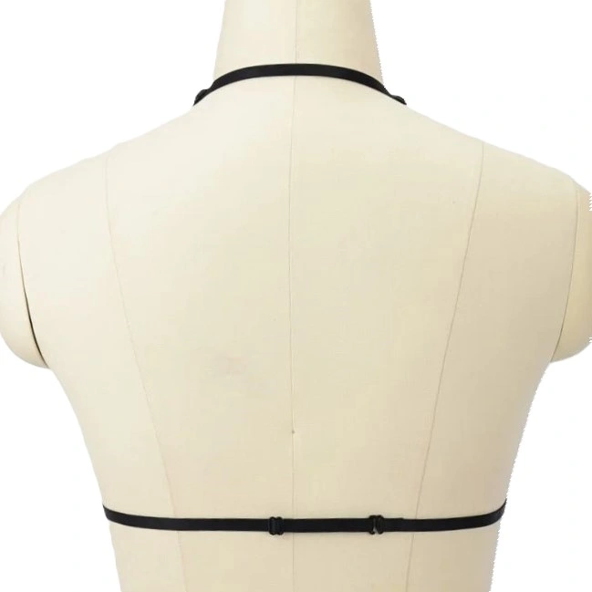 Top Harness din Benzi Satinate Sexy Look, Negru, S-L, Mokko toys, Nr. 3, Erotic24.ro