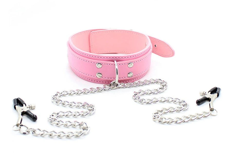 Zgarda cu Clame pentru Sfarcuri Temptress, Roz, Mokko Toys, #3, Erotic24.ro