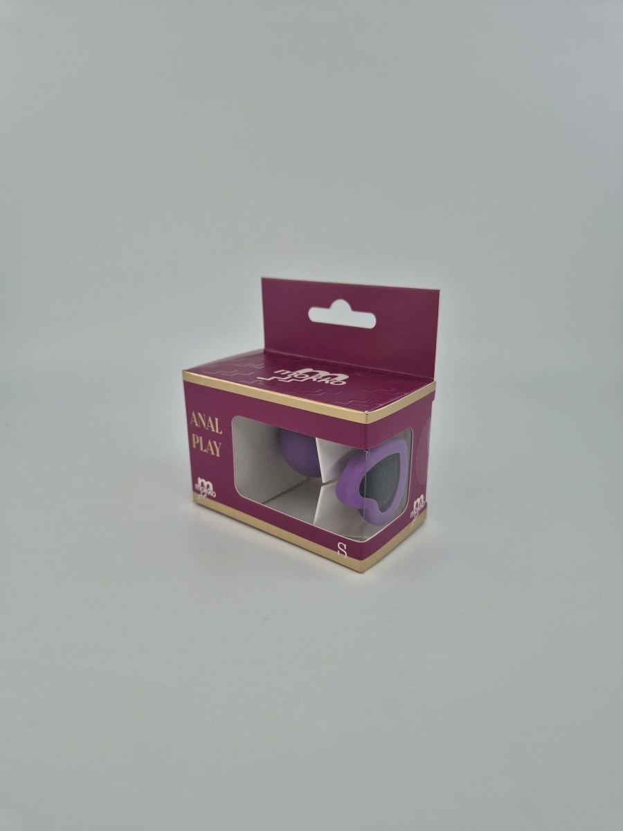 Dop Anal Brighty, Small, Silicon, Mov/Negru, Mokko Toys, #3, Erotic24.ro