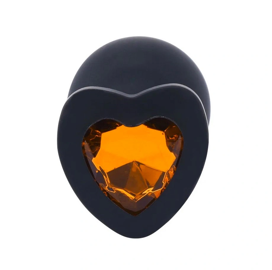 Dop Anal Brighty, Medium, Silicon, Negru/Portocaliu, Mokko Toys, #3, Erotic24.ro