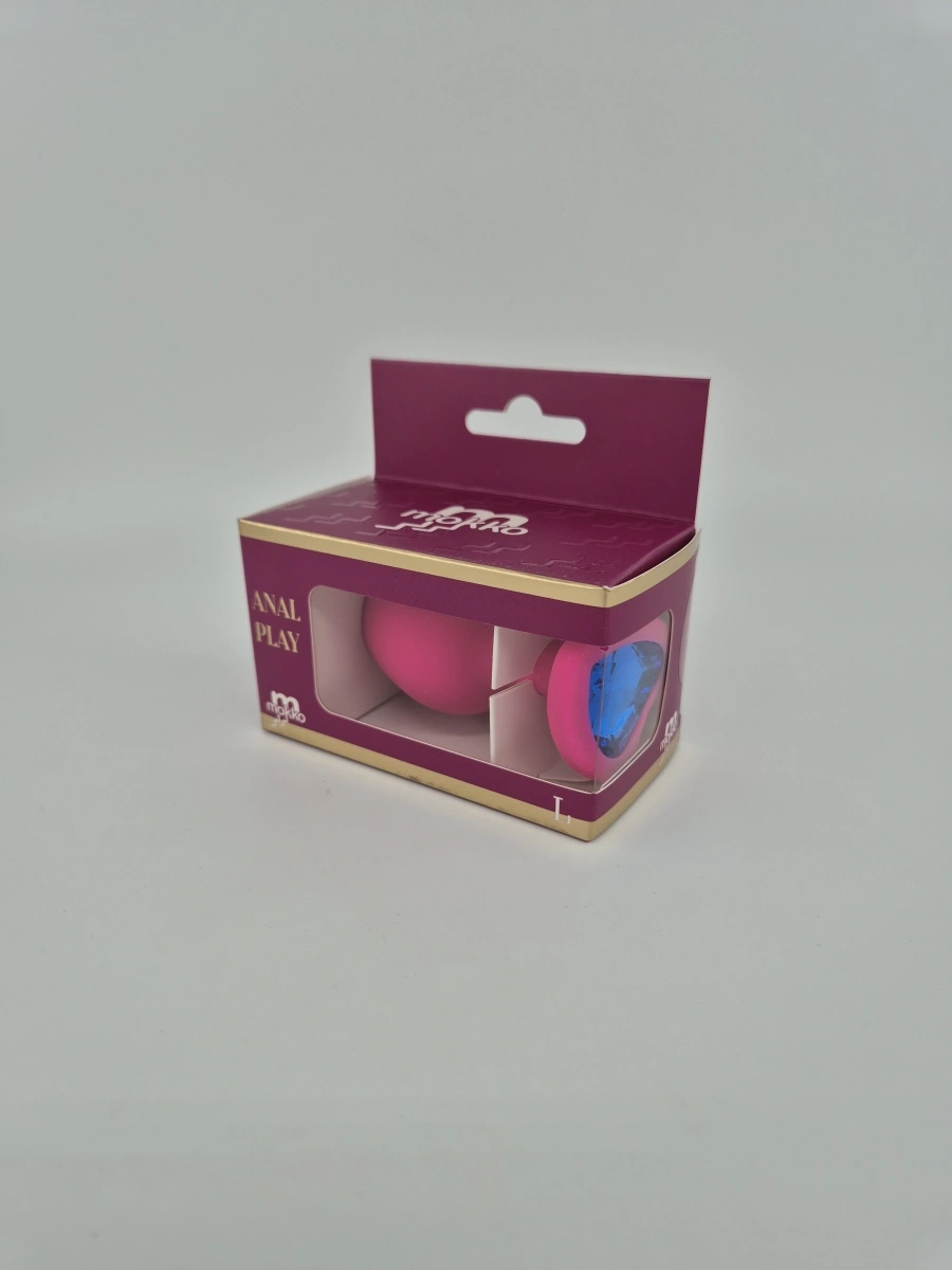 Dop Anal Brighty, Large, Silicon, Roz/Albastru, Mokko Toys, #2, Erotic24.ro