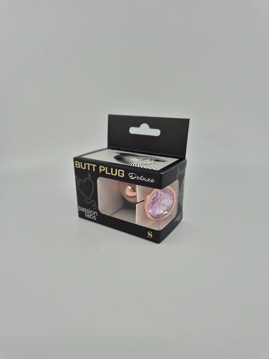 Dop Anal Charm Anal Plug Small, Rose Gold, Piatra Roz, Passion Labs, Nr. 2, Erotic24.ro