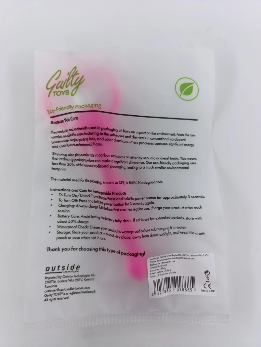 Bile Anale Silkey 10 Moduri Vibratii Silicon Roz 17 cm Guilty Toys, #5, Erotic24.ro