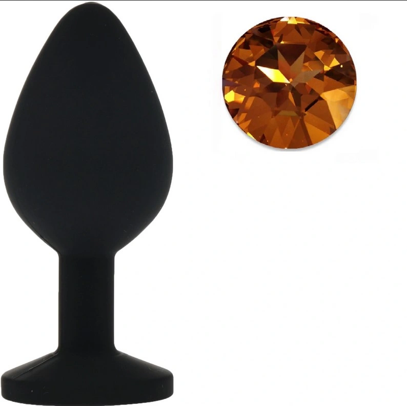 Dop Anal Silicone Buttplug, Medium, Negr in SexShop KUR Romania