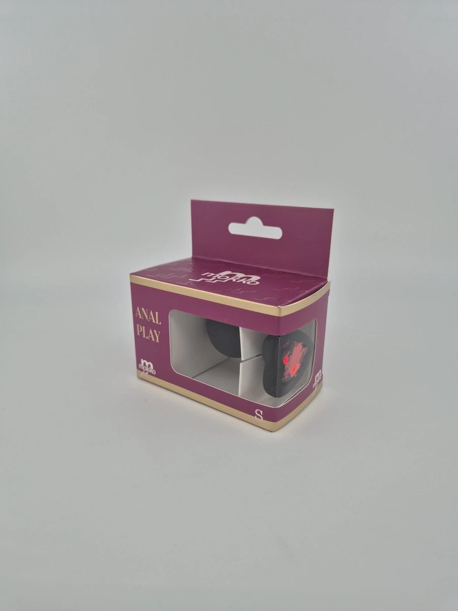 Dop Anal Brighty, Small, Silicon, Negru/Rosu, Mokko Toys, #3, Erotic24.ro