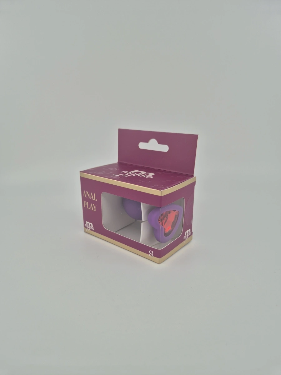 Dop Anal Brighty, Small Silicon Mov/Rosu Mokko Toys, Nr. 3, Erotic24.ro