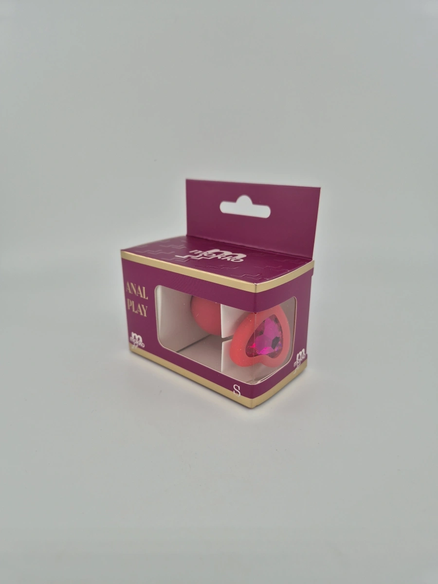 Dop Anal Brighty, Small, Silicon, Rosu/Roz, Mokko Toys, #3, Erotic24.ro