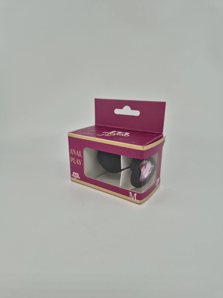 Dop Anal Brighty, Medium, Silicon, Negru/Roz Deschis, Mokko Toys, #3, Erotic24.ro