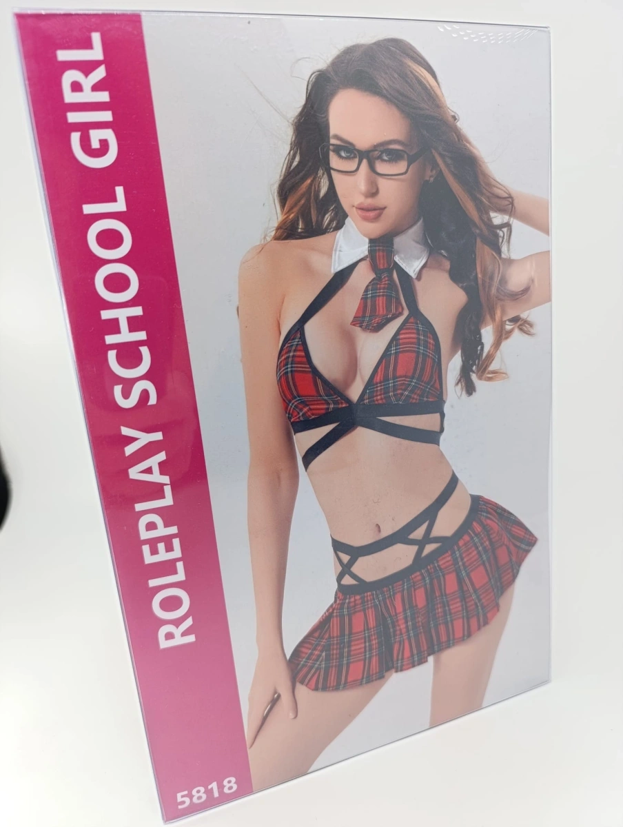 Costumatie 5 Piese Eleva Sexy, Negru/Rosu, S/M, #5, Erotic24.ro