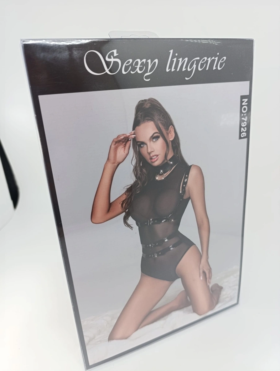 Set Lenjerie 3 Piese Nighty Dream, Negru, S-L, #5, Erotic24.ro