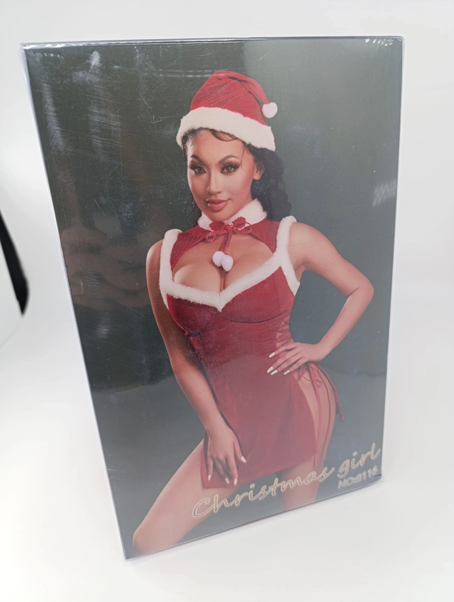 Set Lenjerie Craciun 3 Piese Christmas Look, Rosu, S/M, Nr. 6, Erotic24.ro