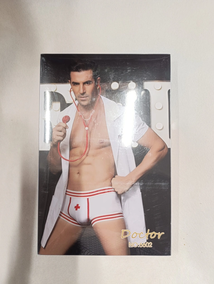 Costum Sexy Doctor 3 Piese Alb/Rosu S/L, #4, Erotic24.ro