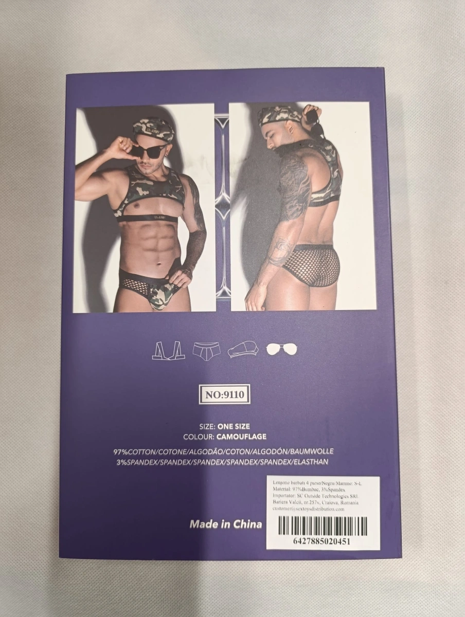 Uniforma 4 Piese Militar Sexy, Verde, S/M, #6, Erotic24.ro