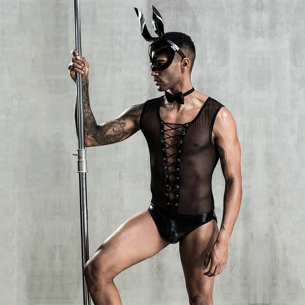 Costumatie Sexy 3 Piese Bunny Man, Negru, S-L, #3, Erotic24.ro