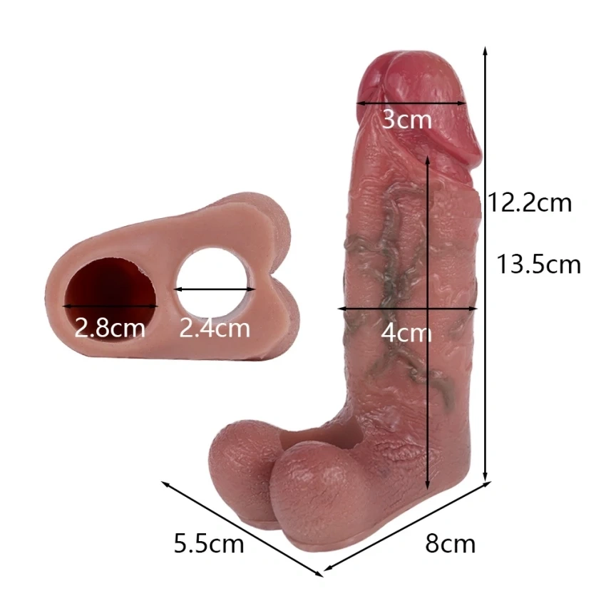Prelungitor Penis Klum, Silicon Lichid, Maro, 13.5 cm, Nr. 4, Erotic24.ro