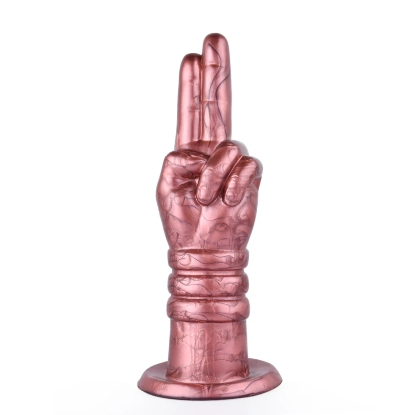 Dildo Fisting 2-Finger, Silicon Lichid, Aramiu, 19 cm