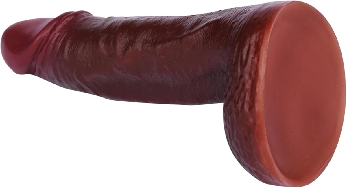 Dildo Realist Chris, Silicon Lichid, Maro, 16.5 cm, #4, Erotic24.ro