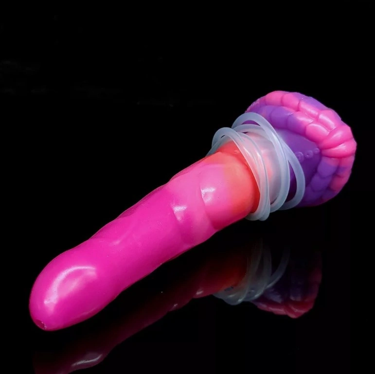 Dildo cu Ejaculare Luminous Cock, Silicon Lichid, Roz, 21 cm, #3, Erotic24.ro