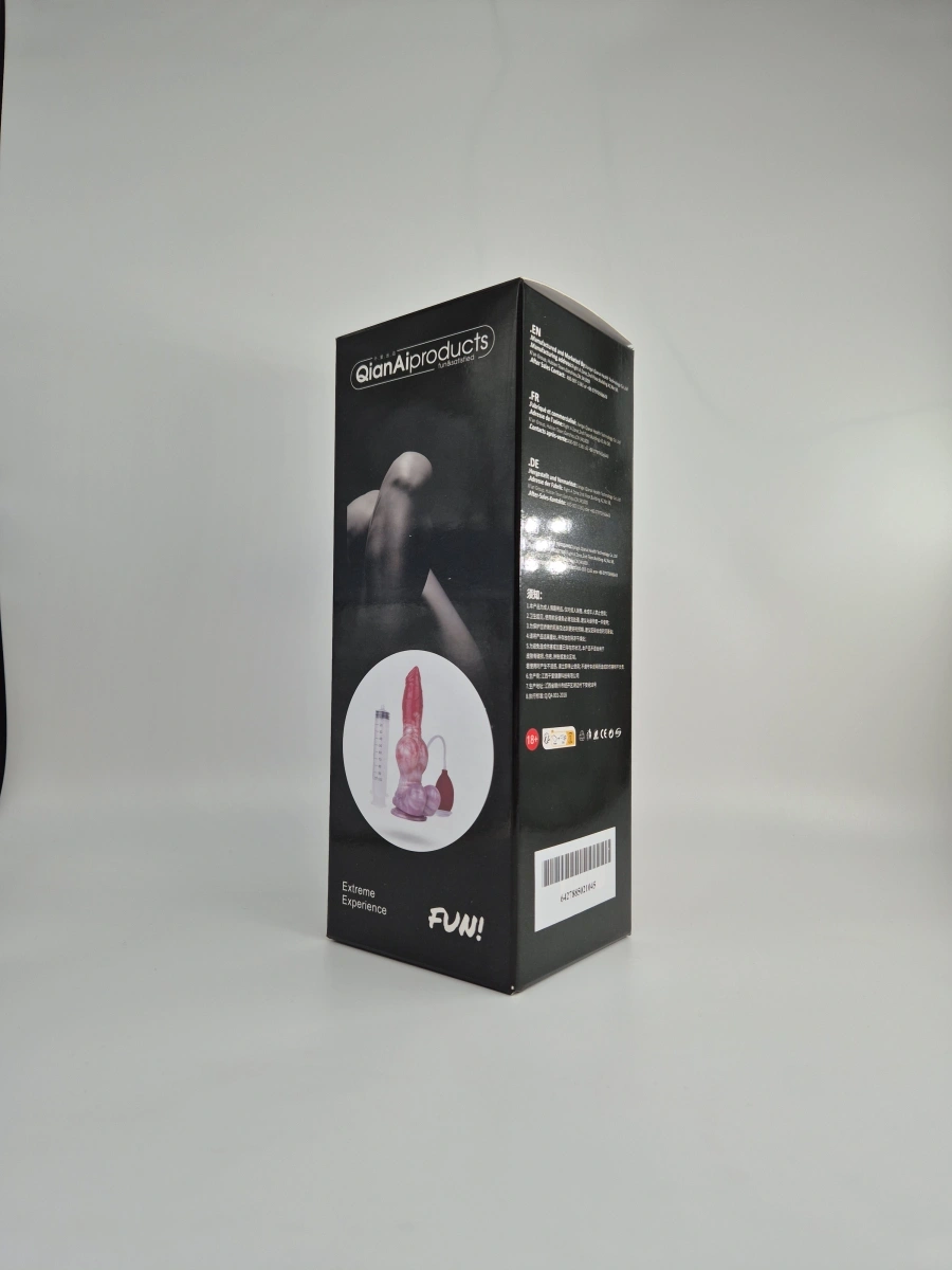 Dildo cu Ejaculare Wolf Cock, Silicon Lichid, Roz, 26 cm, #2, Erotic24.ro