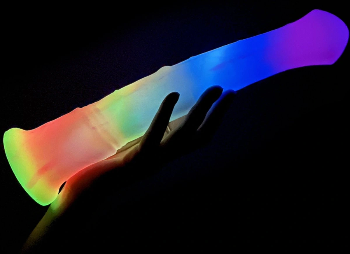 Dildo Luminous Horse Cock, Fosforescent, Silicon Lichid, 29 cm, Nr. 4, Erotic24.ro