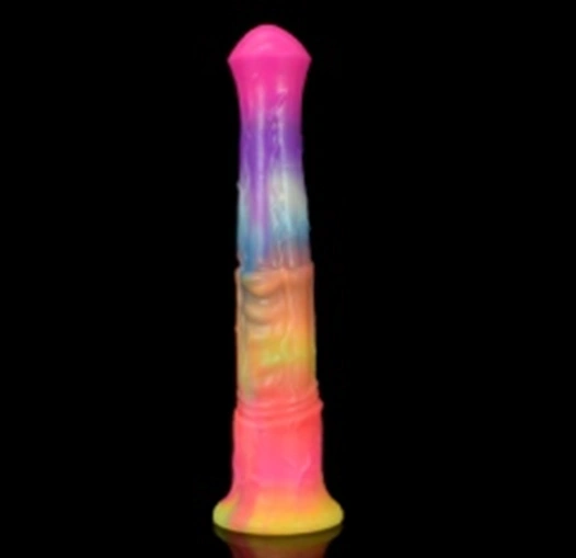 Dildo Luminous Horse Cock, Fosforescent, Silicon Lichid, 29 cm, Nr. 2, Erotic24.ro