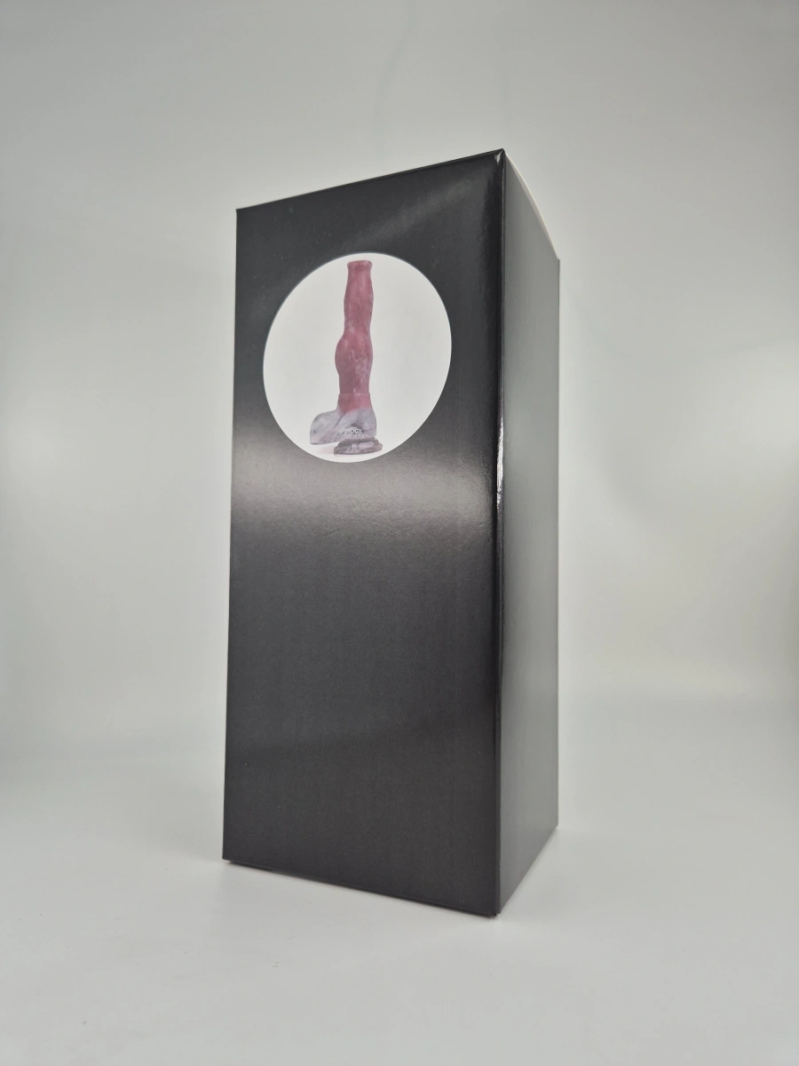 Dildo Wild Dog, Silicon Lichid, Roz/Gri, 28 cm, #3, Erotic24.ro