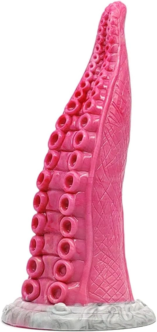 Dildo Kraken, Silicon Lichid, Roz/Gri, 2 in SexShop KUR Romania