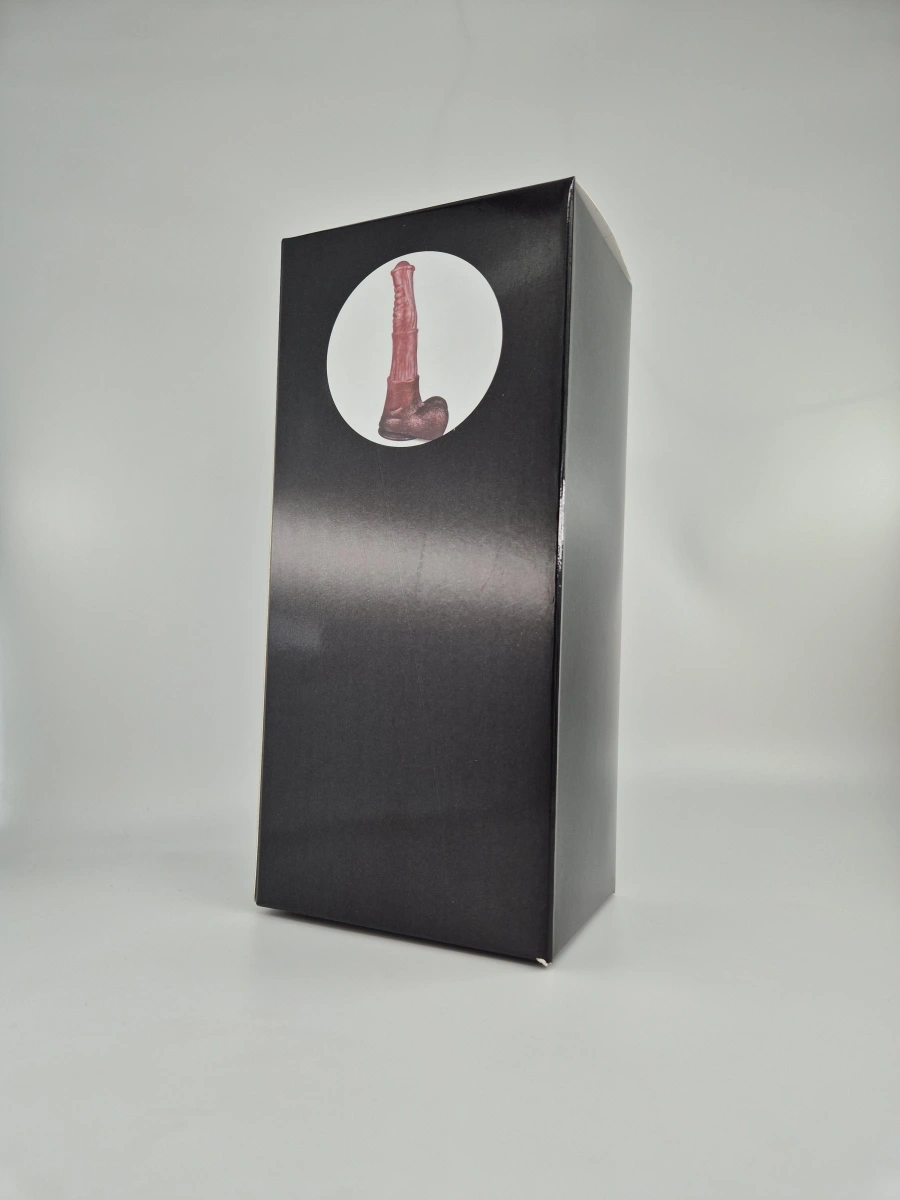 Dildo Big Stallion, Silicon Lichid, Roz/Maro, 34.5 cm, #5, Erotic24.ro