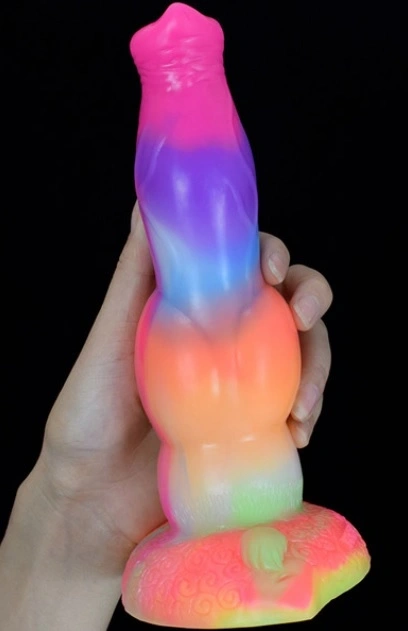 Dildo Luminous Werewolf, Fosforescent, Silicon Lichid, 21 cm