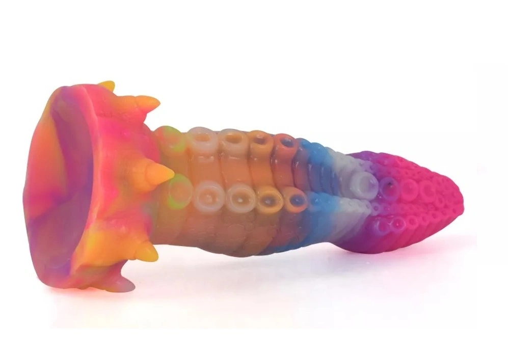 Dildo Luminous Octopus, Fosforescent, Silicon Lichid, 22 cm, #4, Erotic24.ro