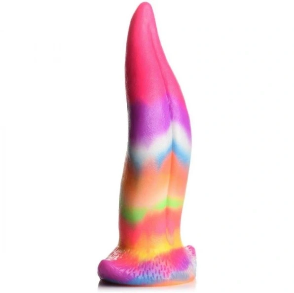 Dildo Luminous Tongue, Fosforescent, Silicon Lichid, 22 cm