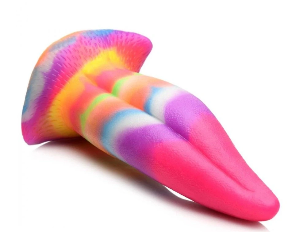 Dildo Luminous Tongue, Fosforescent, Silicon Lichid, 22 cm, Nr. 3, Erotic24.ro