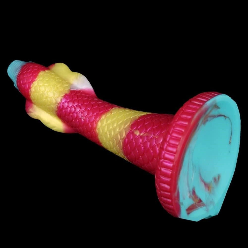 Dildo Cobra, Ventuza Puternica, Silicon Lichid, 29 cm, #4, Erotic24.ro