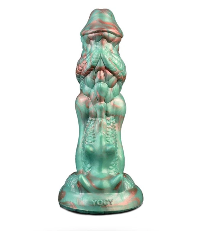 Dildo Draco, Silicon Lichid, Verde, 20.5 cm, #3, Erotic24.ro