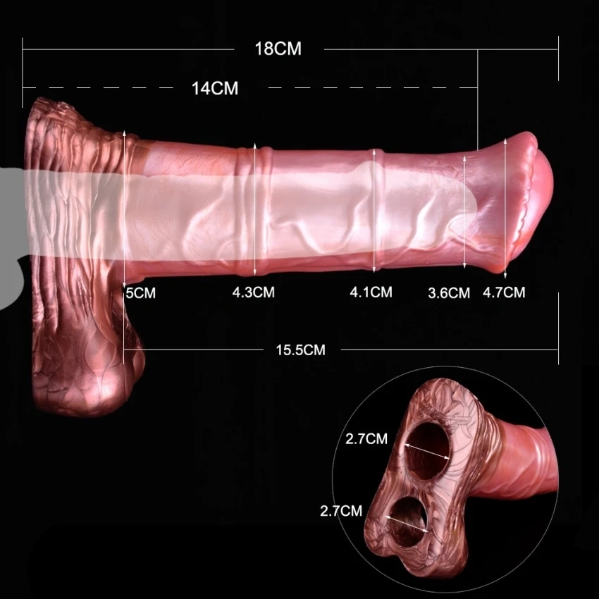 Prelungitor Penis Stallion +4 cm, Silicon Lichid, Roz, 18 cm, #4, Erotic24.ro