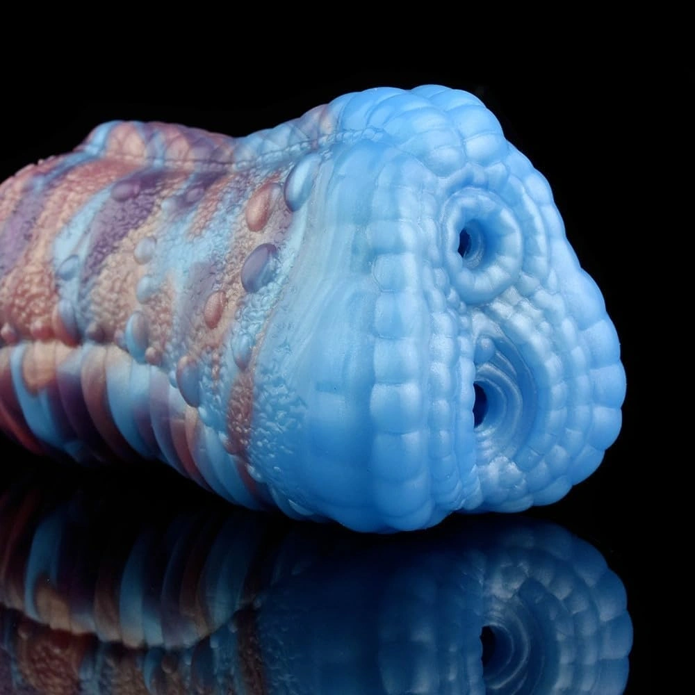 Masturbator Dragon's Shape, Silicon Lichid, Albastru, 15.5 cm, #6, Erotic24.ro