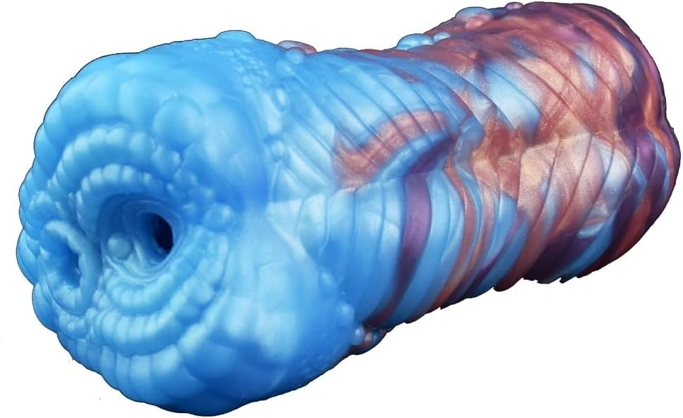 Masturbator Dragon's Shape, Silicon Lichid, Albastru, 15.5 cm, #8, Erotic24.ro