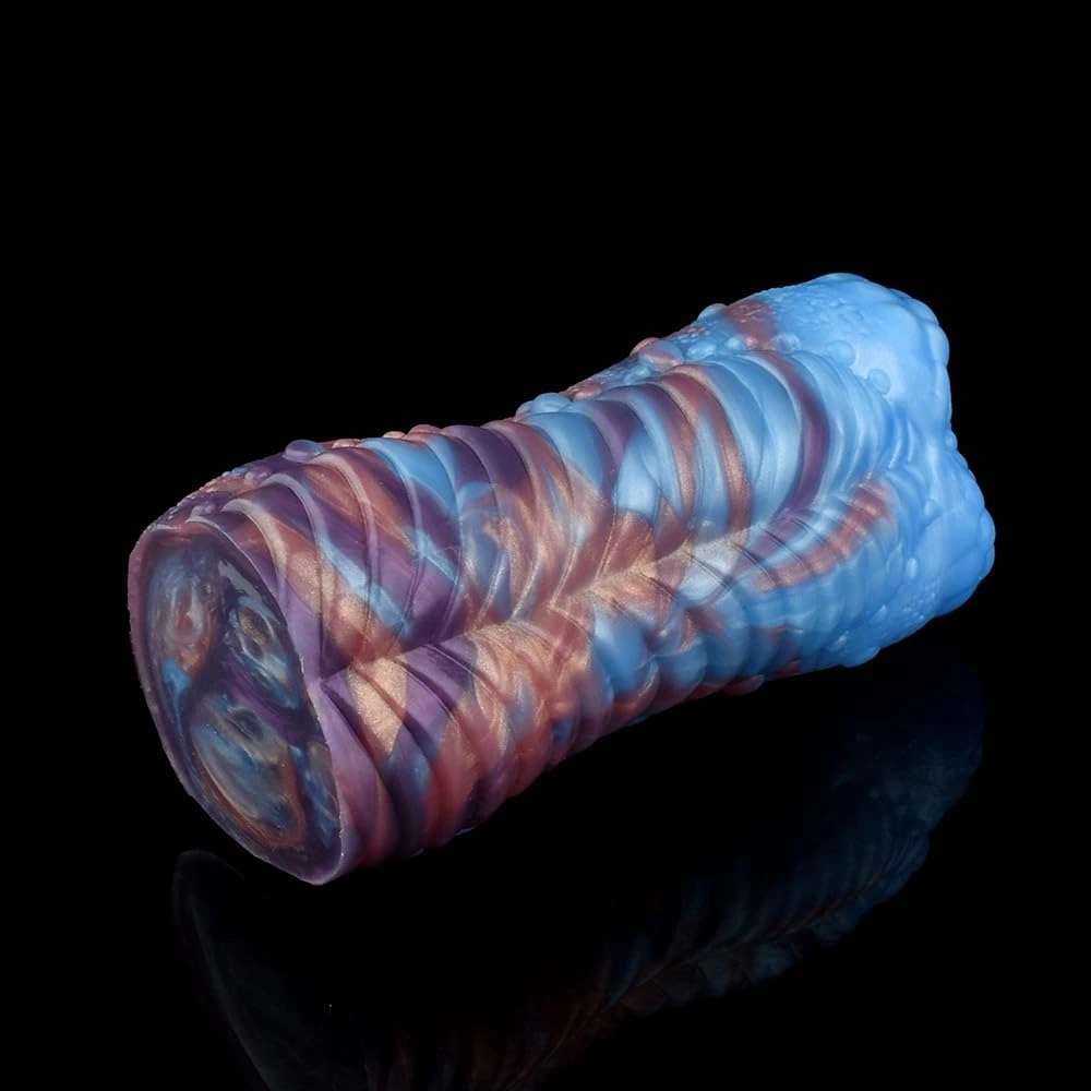 Masturbator Dragon's Shape, Silicon Lichid, Albastru, 15.5 cm, #2, Erotic24.ro